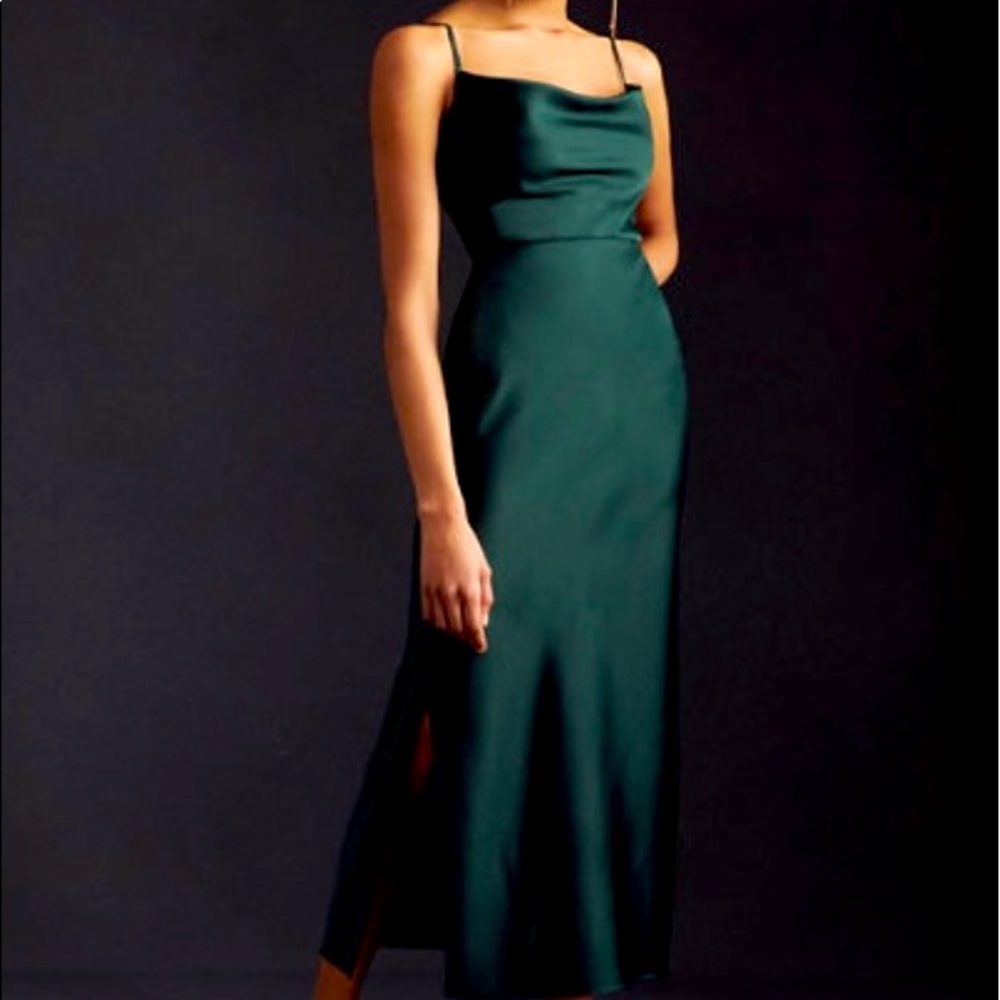 Anthropology BHLDN Cali Satin Charmeuse Midi Dress